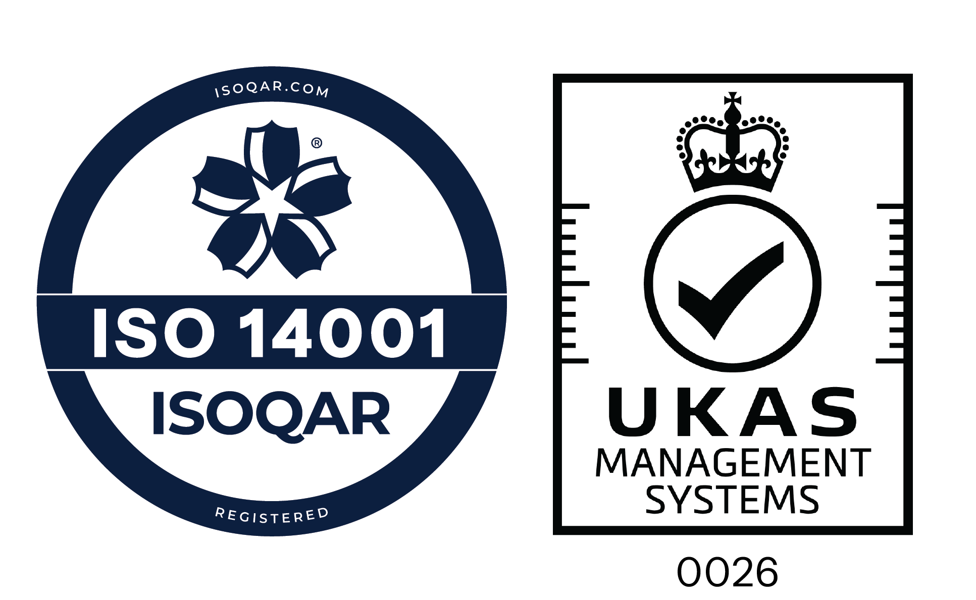 ISOQAR UKAS ISO  14001 joint logo