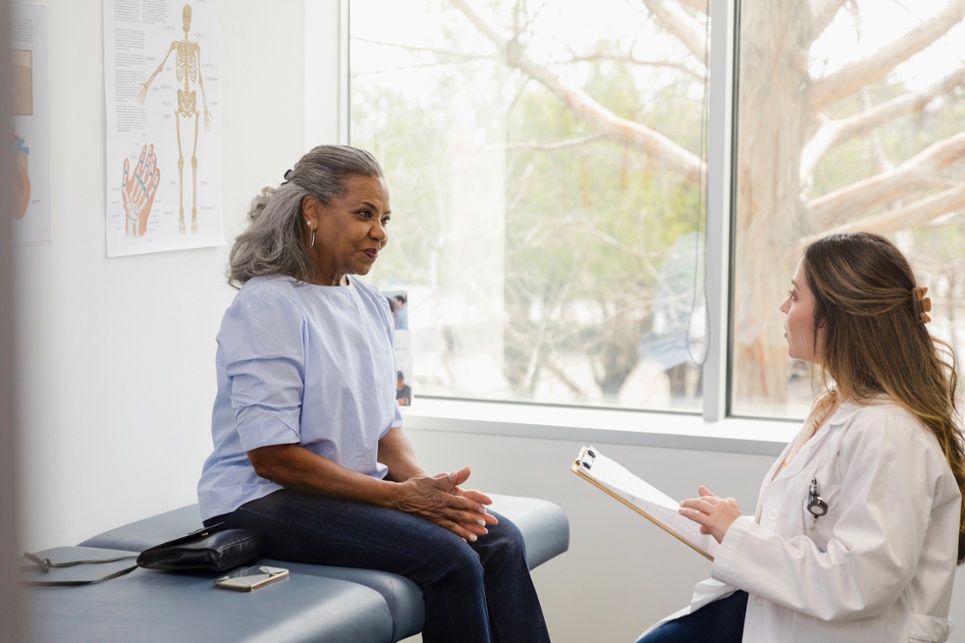 Doctor with patient